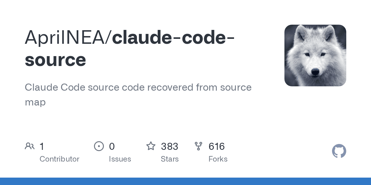 AprilNEA/claude-code-source project screenshot