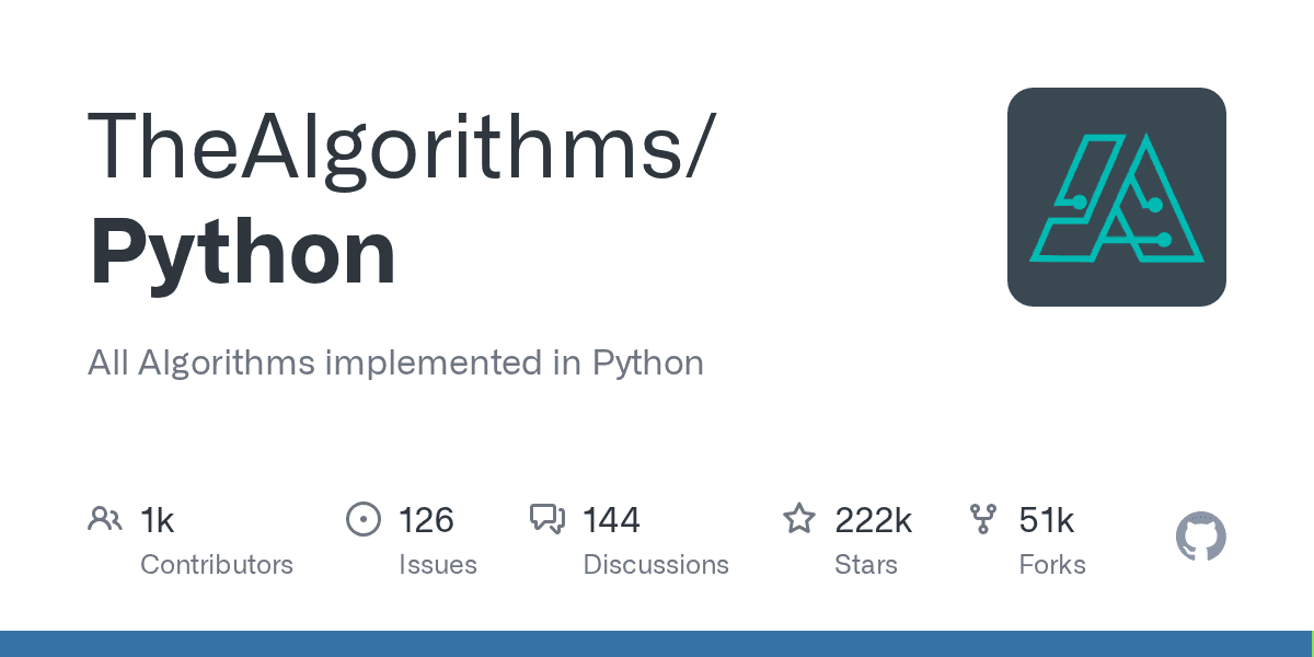 TheAlgorithms/Python project screenshot