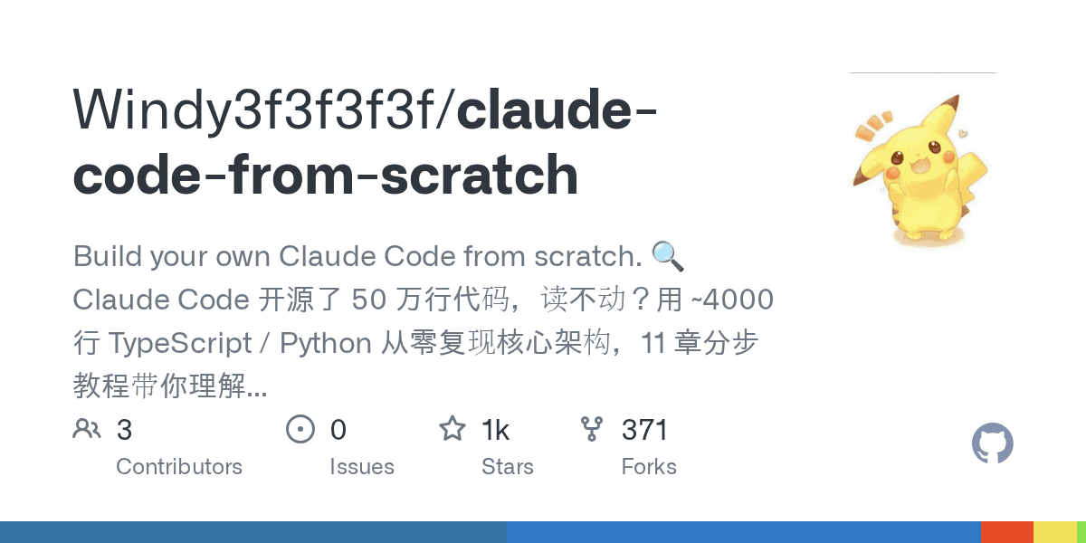 Windy3f3f3f3f/claude-code-from-scratch project screenshot