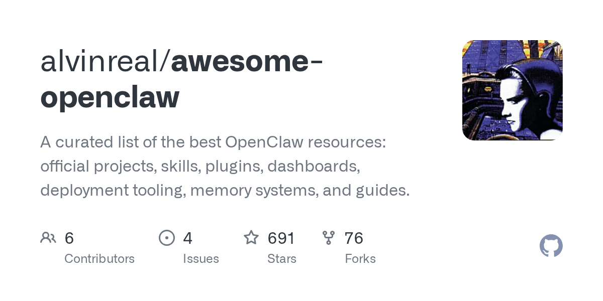 alvinreal/awesome-openclaw project screenshot