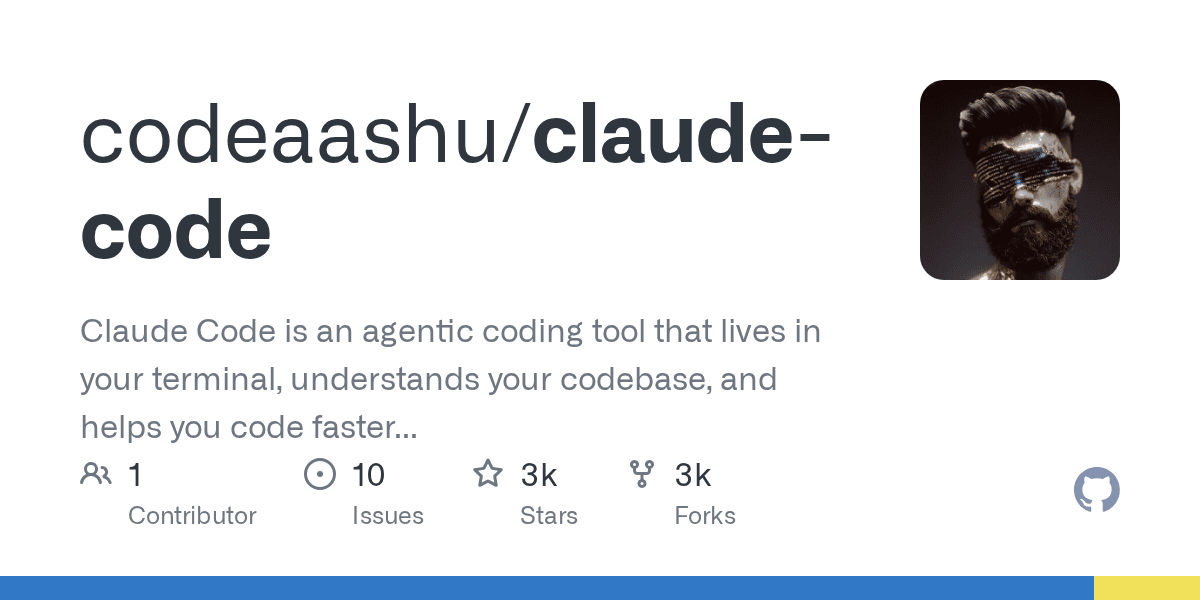 codeaashu/claude-code project screenshot