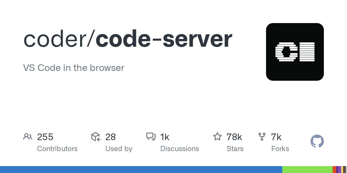 coder/code-server project screenshot