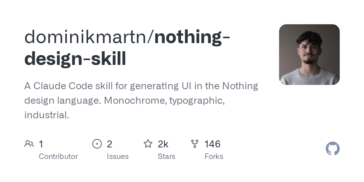 dominikmartn/nothing-design-skill project screenshot