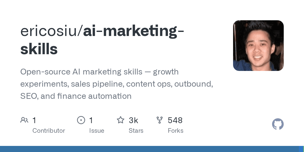 ericosiu/ai-marketing-skills project screenshot