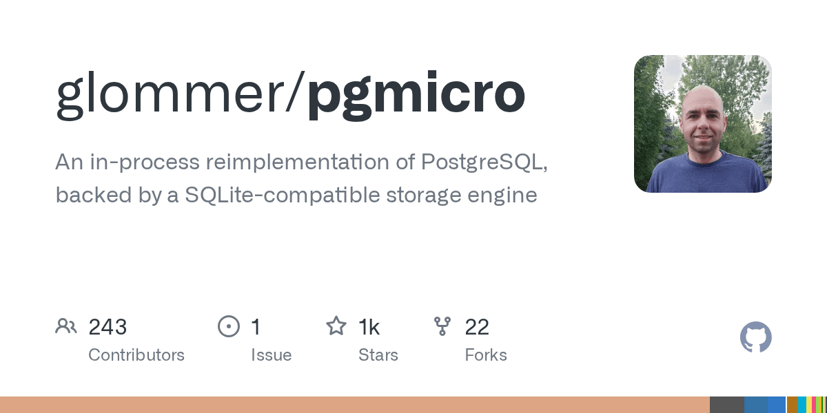 glommer/pgmicro project screenshot