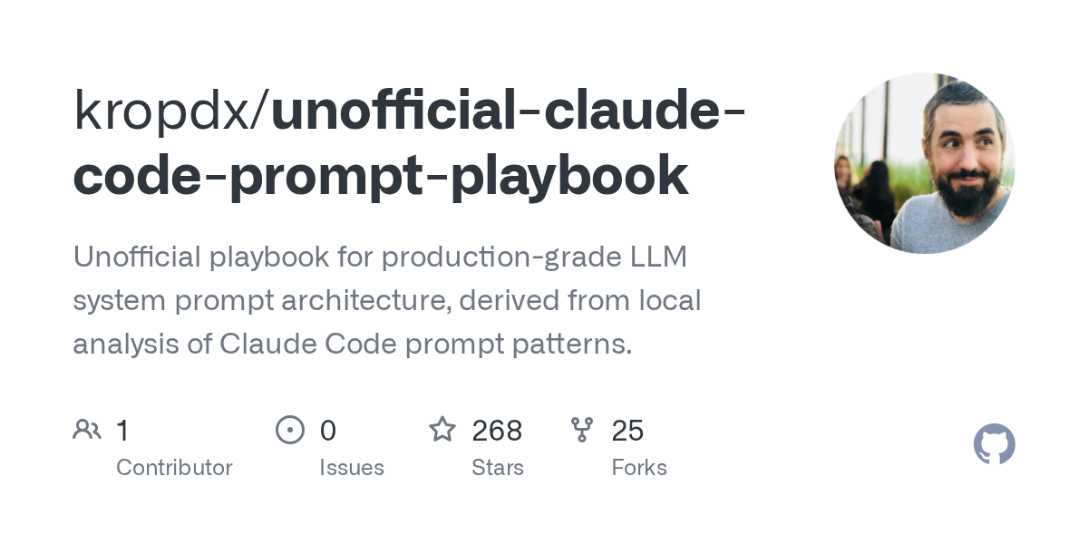 kropdx/unofficial-claude-code-prompt-playbook project screenshot