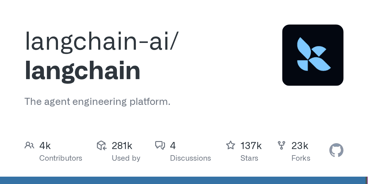 langchain-ai/langchain project screenshot
