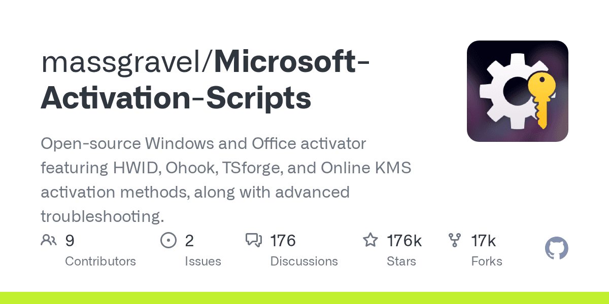 massgravel/Microsoft-Activation-Scripts project screenshot