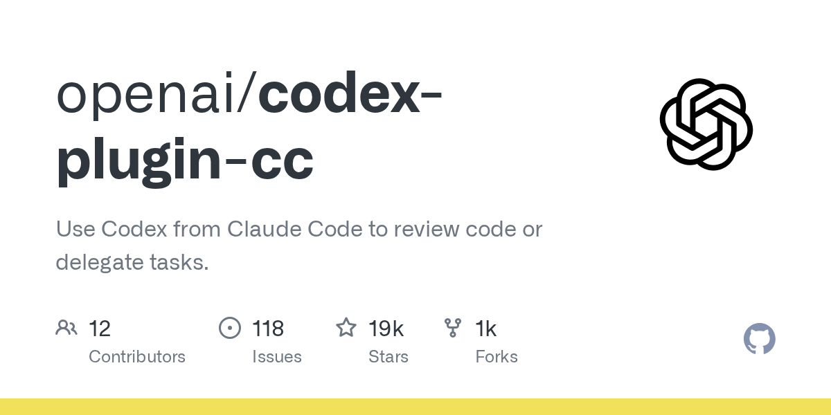 openai/codex-plugin-cc project screenshot