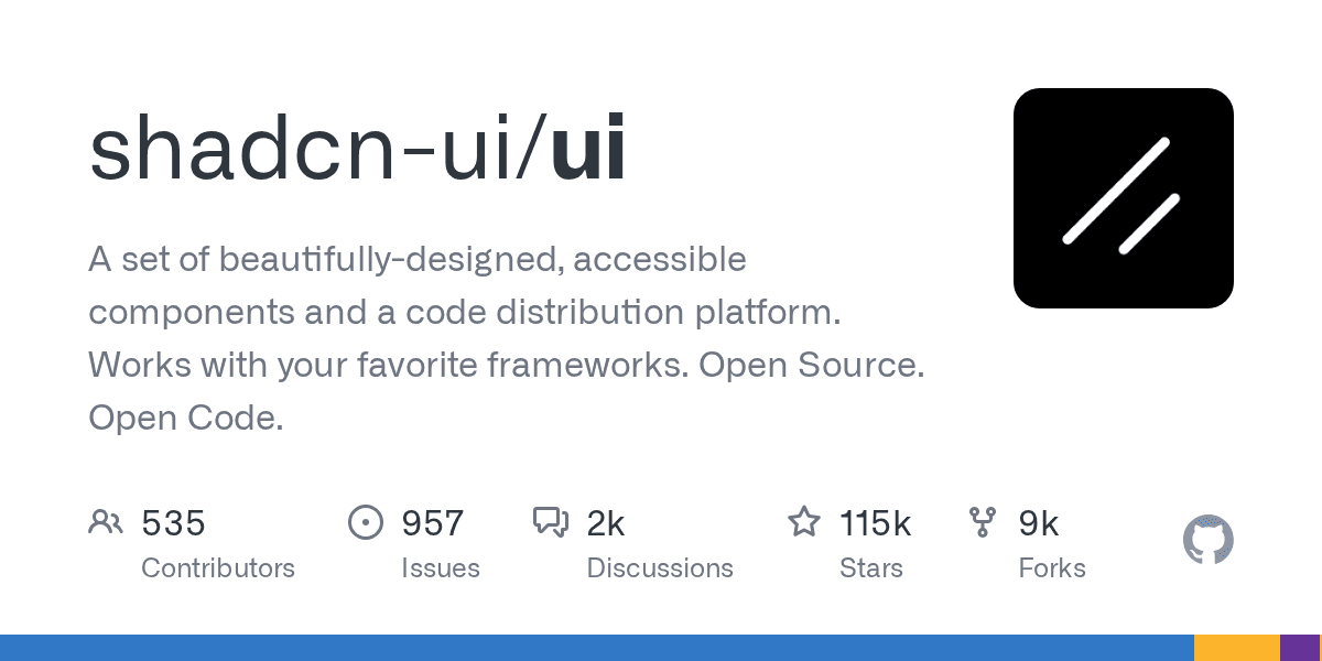 shadcn-ui/ui project screenshot