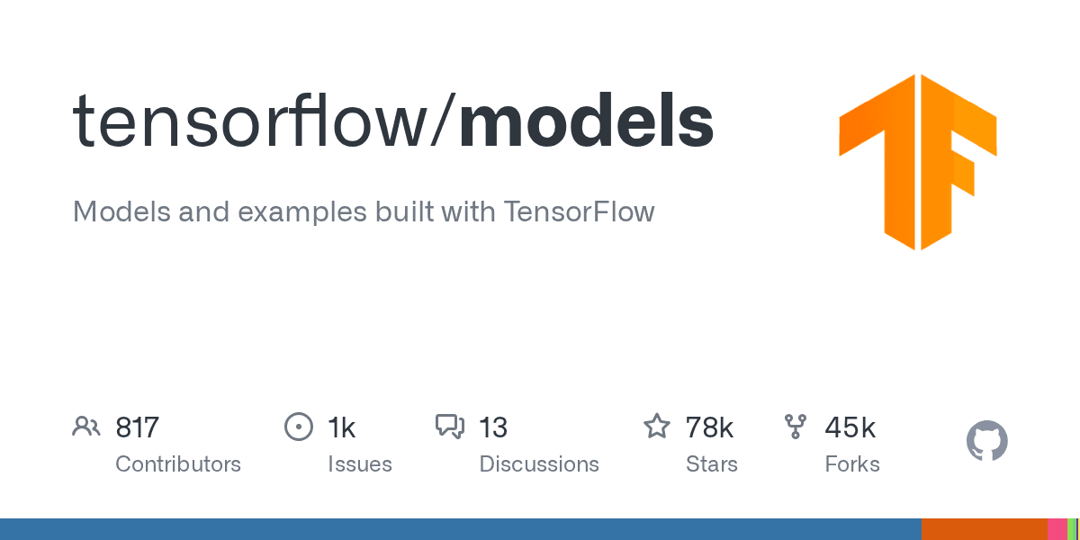 tensorflow/models project screenshot