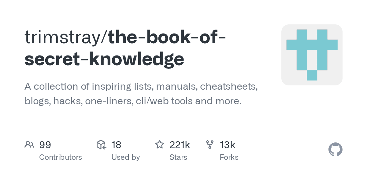 trimstray/the-book-of-secret-knowledge project screenshot