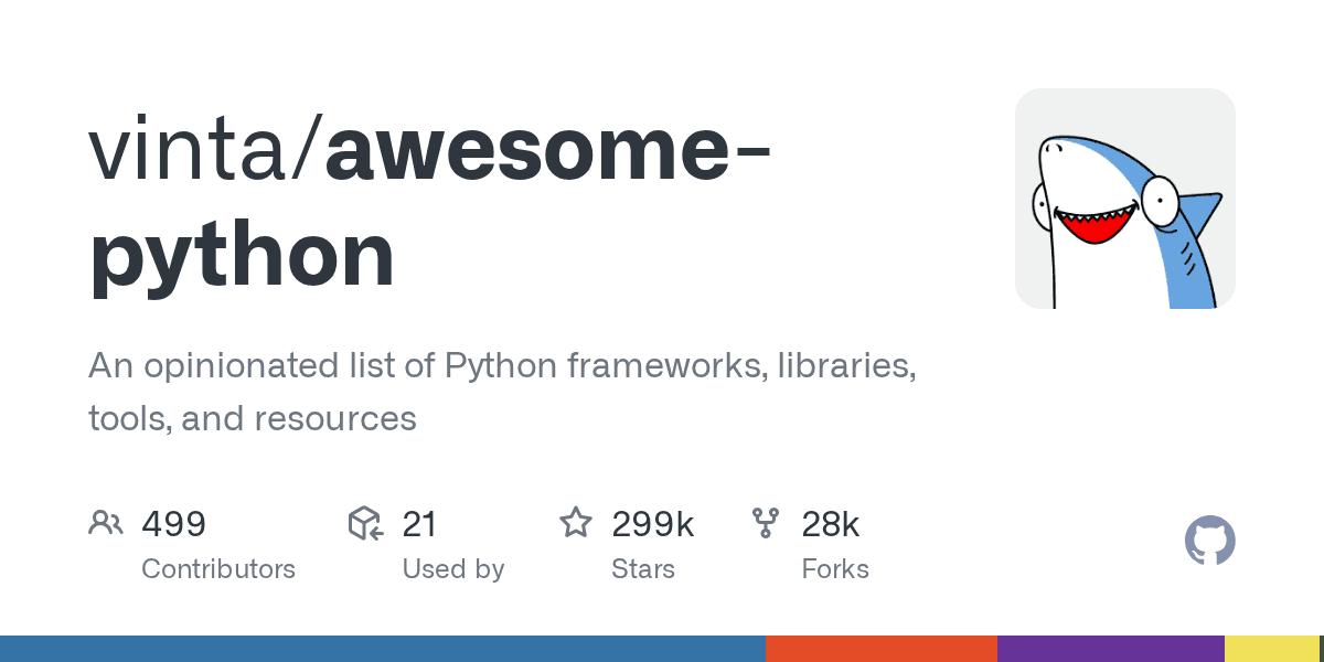 vinta/awesome-python project screenshot