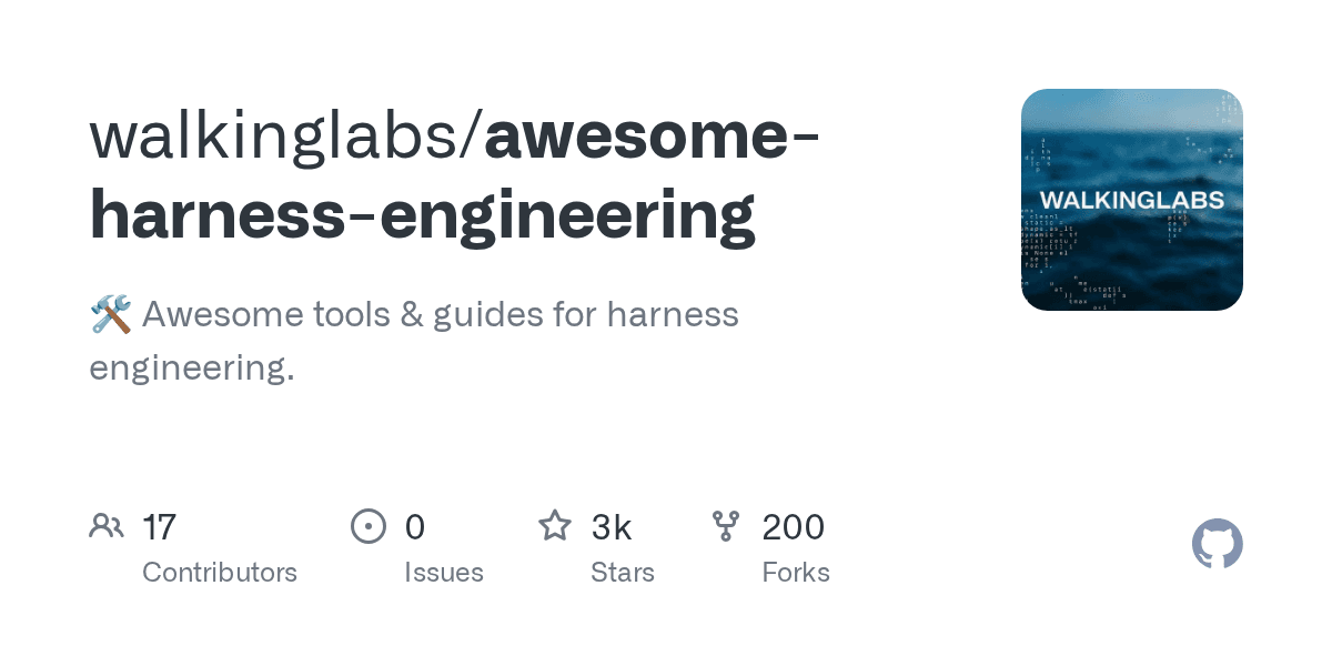 walkinglabs/awesome-harness-engineering project screenshot