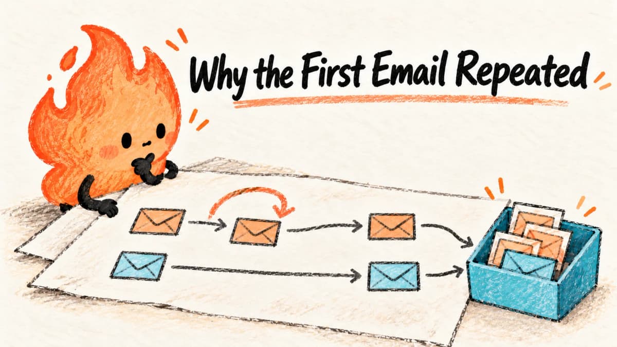 An n8n notification rehearsal: why retrying a batch sent the first email twice An n8n notification rehearsal: why retrying a batch sent the first email twice