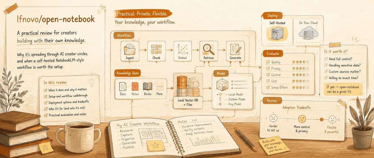 Open Notebook: The Practical NotebookLM Alternative for People Who Need Control Open Notebook: The Practical NotebookLM Alternative for People Who Need Control