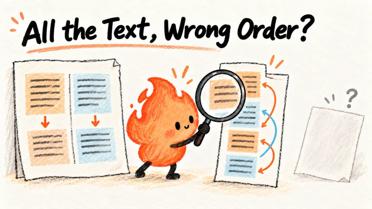 Text extracted, task complete? Five PDFs expose order and missing-page problems Text extracted, task complete? Five PDFs expose order and missing-page problems